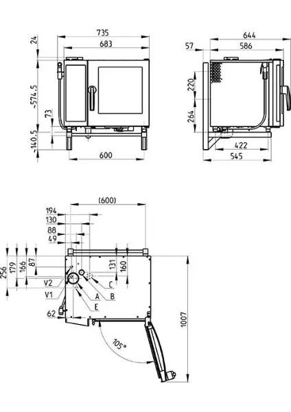 vykres-konvektomat-o-623-plus-instalace-na-zed